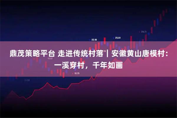 鼎茂策略平台 走进传统村落|安徽黄山唐模村:一溪穿村,千年如画